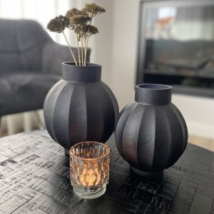 Set Nikka vazen met theelichthouder glas