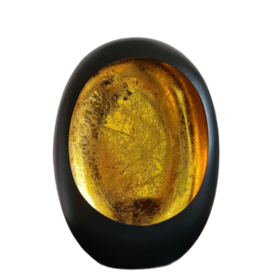 Egg zwart/goud 26cm