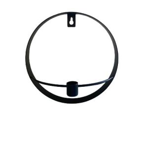 Wandkandelaar zwart dinerkaars