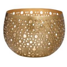 Waxinehouder Wies goud 12cm