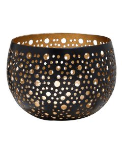 Waxinehouder Wies zwart 12cm